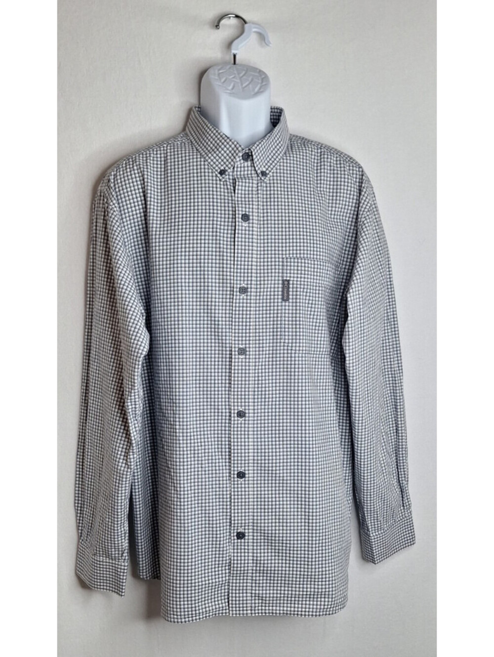 Columbia Micro Check Plaid Button-up Shirt  Classic Casual Country Preppy Wear